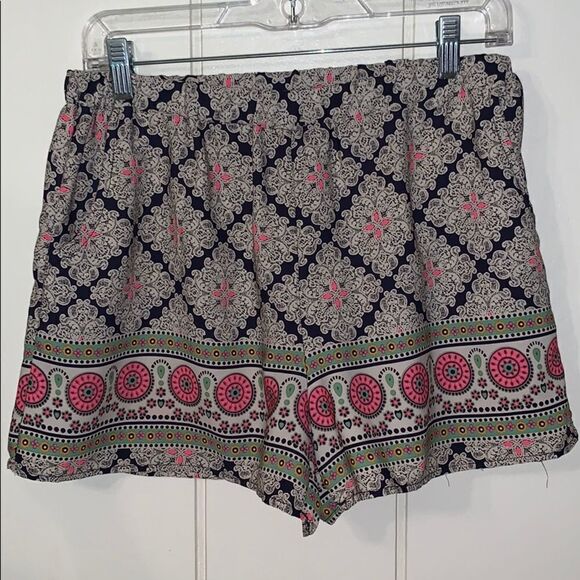 Ooberswank pink & black patterned  shorts - Picture 1 of 5